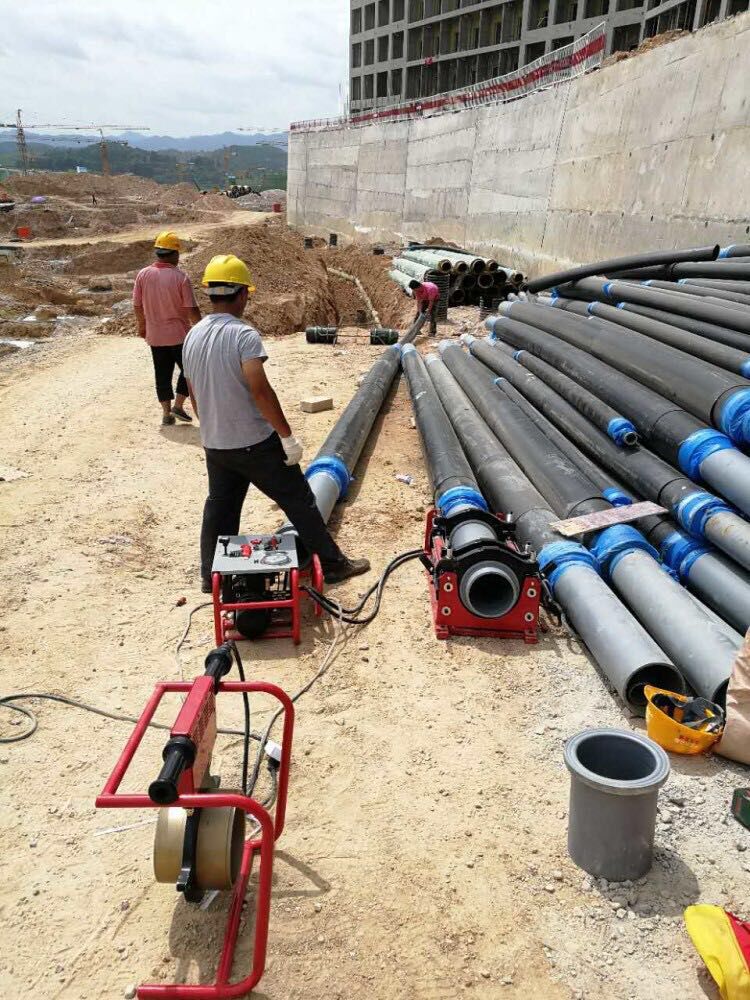 PP刚芯管施工现场