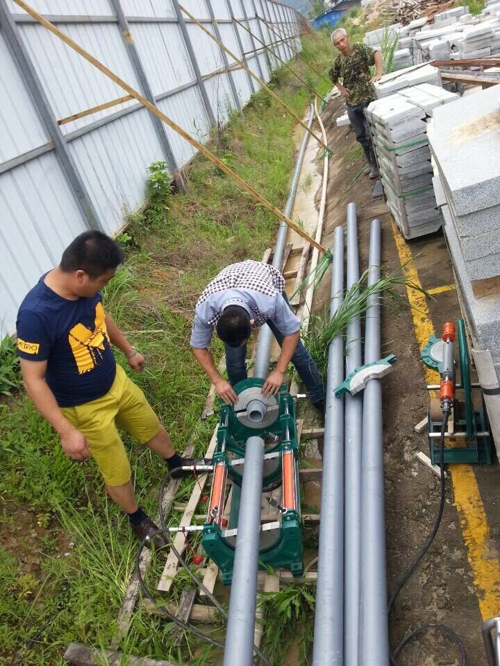 PP刚芯管施工现场