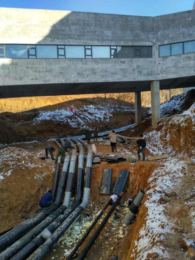 PP刚芯管施工现场